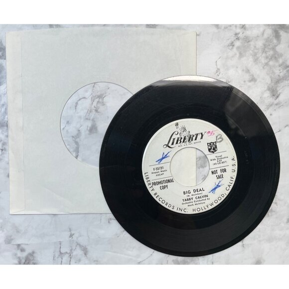 Tabby Calvin Big Deal / Lost My Head 45 Vinyl 50s Rock Teen Promo Liberty 55151 - Picture 3 of 6